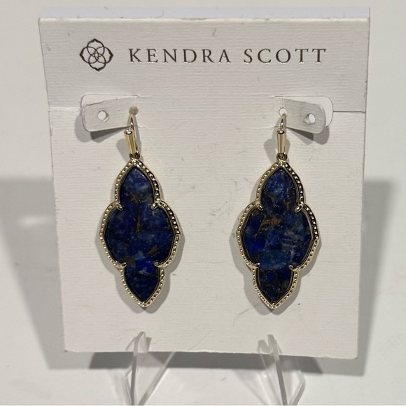 ⭐️Rare HTF Kendra Scott Abbie Earrings – Lapis Blue Gold – Christmas Gift!⭐️ - Picture 3 of 4